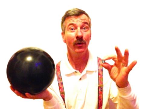 Man with bowling ball