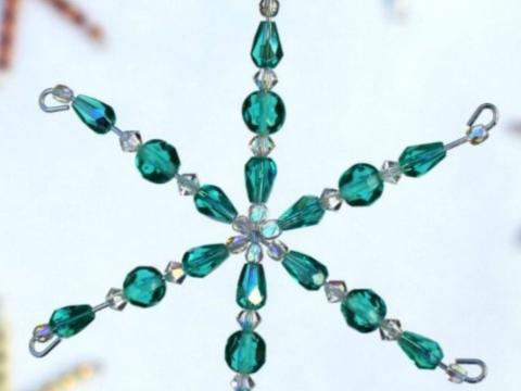 Green Crystal Snowflake