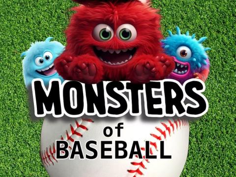 monsters sitting on baseball