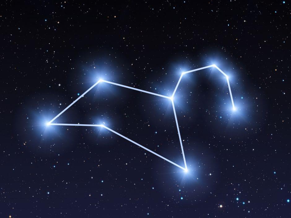 Leo Constellation in lights