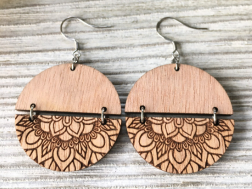 Wooden earrings