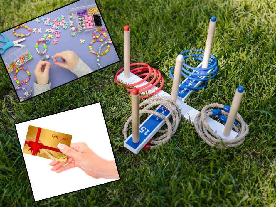 Yard game, crafts and gift card